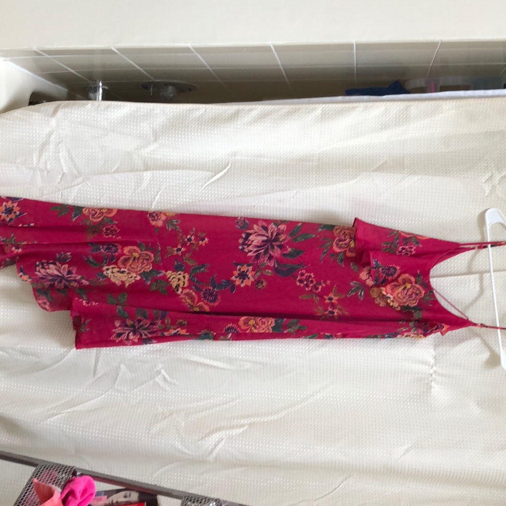 Angled floral summer dress